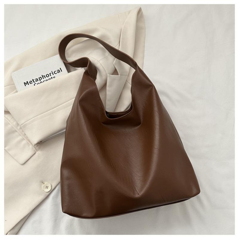 

Spring New Korean Texture Trend Fashion Minimalist Casual Shoulder Tote Bag Women