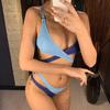 Sexy Asymmetrische Splicing Bandage Bikini Frauen Bademode Weiblichen Badeanzug Zwei-stück Bikini set Badende Badeanzug Schwimmen Dame