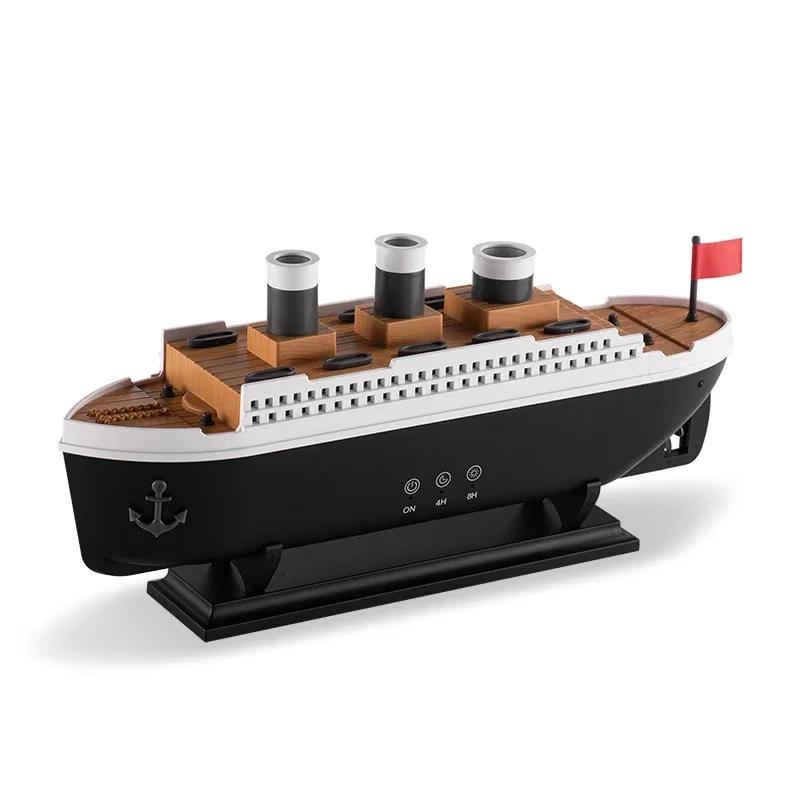 Electric Aroma Air Humidifier Luxury Ocean Liner Cruise Ship Model Aromatherapy Essential Oil Diffuser for Home Decoration