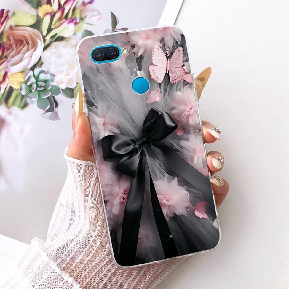 For Oppo A12 Clear Case Aesthetic Luxury Cute Fashion Flowers Funny Painted Casing For Oppo A 12 CPH2083 CPH2077