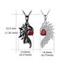 Pendant Necklace Women Angel Devil Wing Shaped Pendant Necklaces Fashion Party Jewelry Alloy Material for Women Girls