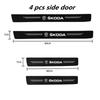 Carbon Fiber Car Door Threshold Sticker Auto Trunk Protective Strip For Skoda Octavia 2 3 Fabia Superb Rapid Kodiaq Karoq
