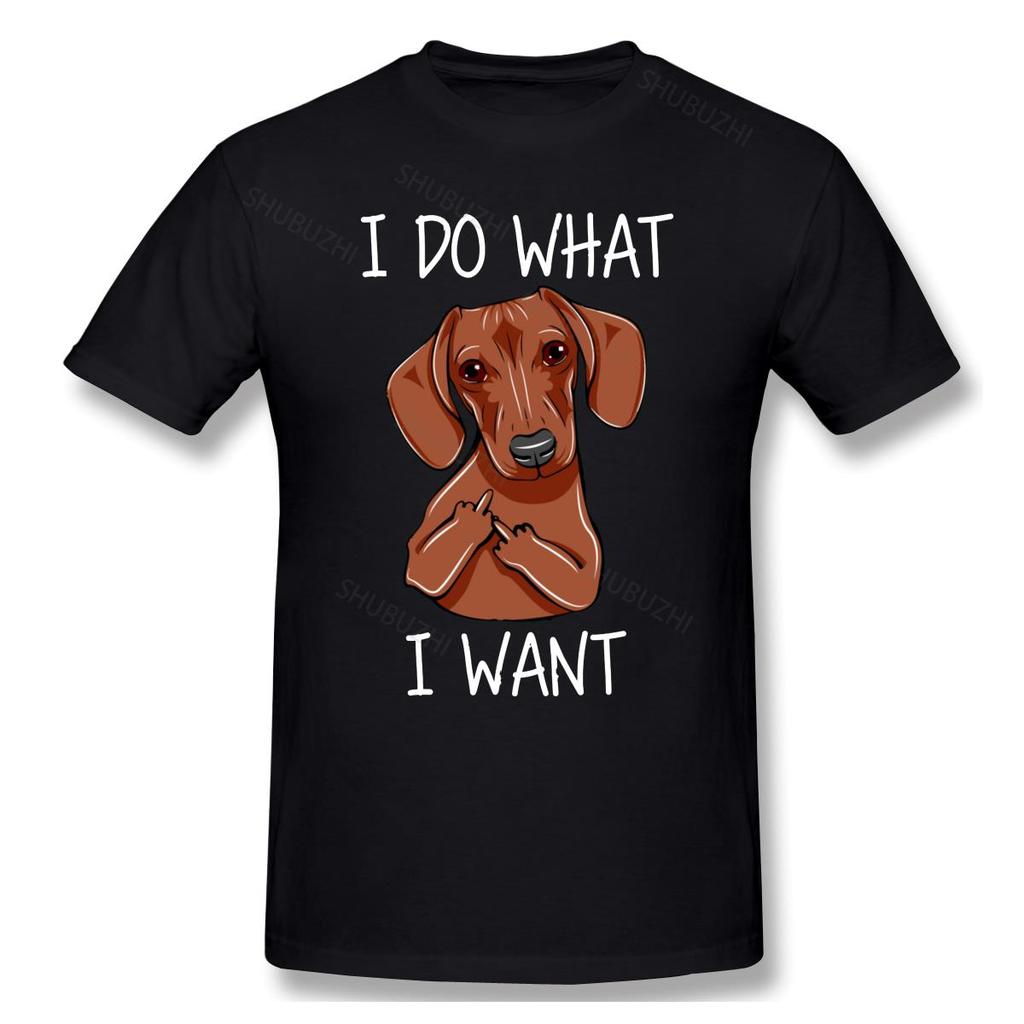 I Do What I Want Dachshund Cute Animal Sausage Dog T Shirt Vintage Oversized Oneck Cotton Custom Short Sleeve Tshirt