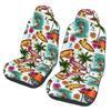 Casual Hawaiian Vacation Print Car Seat Covers Set 2 Pcs Elastic Auto Interior Car Accessories Protectors Non-Slip Auto Cove