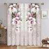 Vintage Pearl Diamond Gold FlowerFree Shipping Window Curtains For Living Room Kids Bedroom Bathroom Kicthen Door Home Decor2Pcs