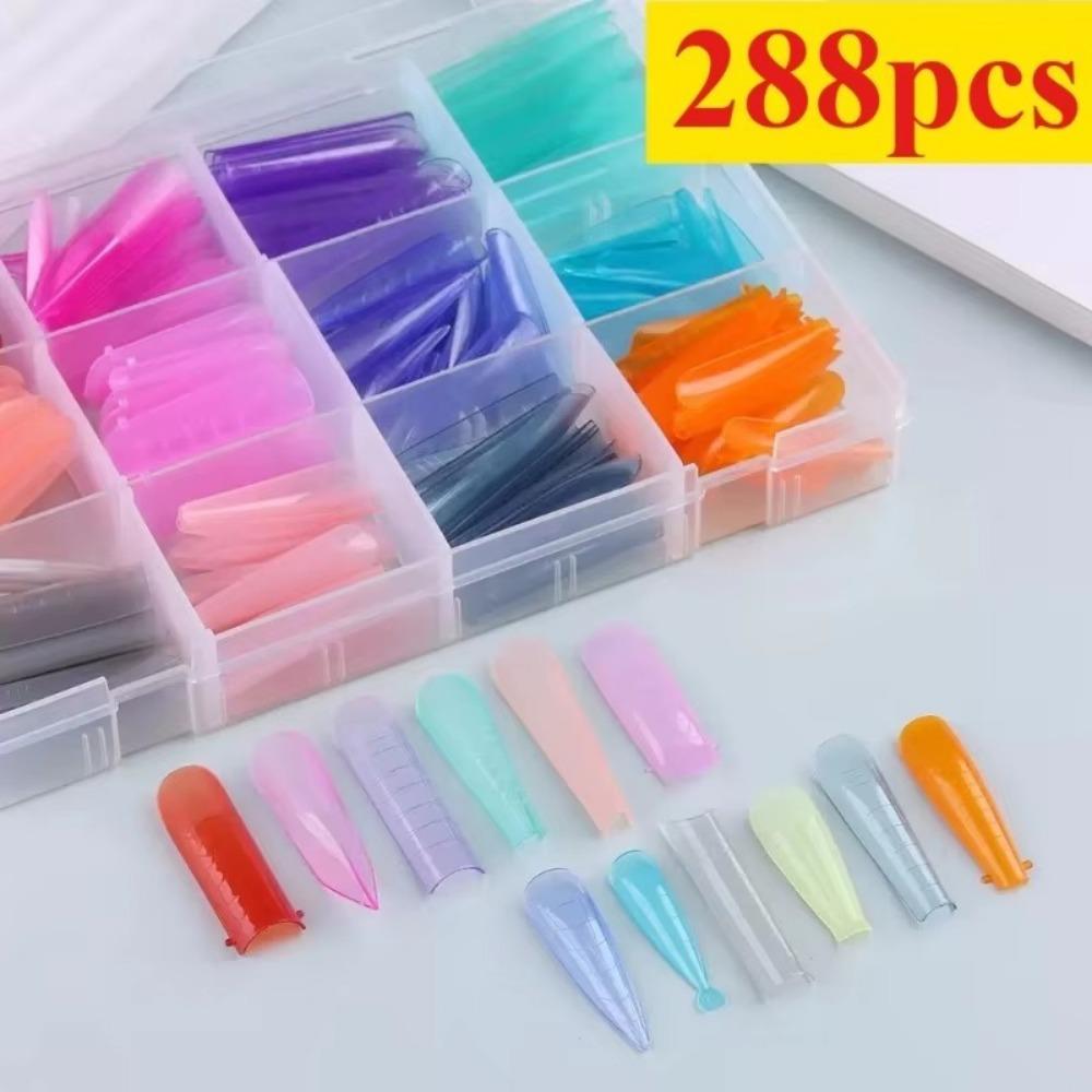 

Colored Nail Dual Forms Set Reusable Crystal Extended Nail 2025 Nails Tips For Woman 04