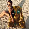 1pc Nordic Boho Fashion Glasses Woman With Flowers Beach Towel Bath Towels For Microfiber Quick Dry Sand Yoga Gym Pool