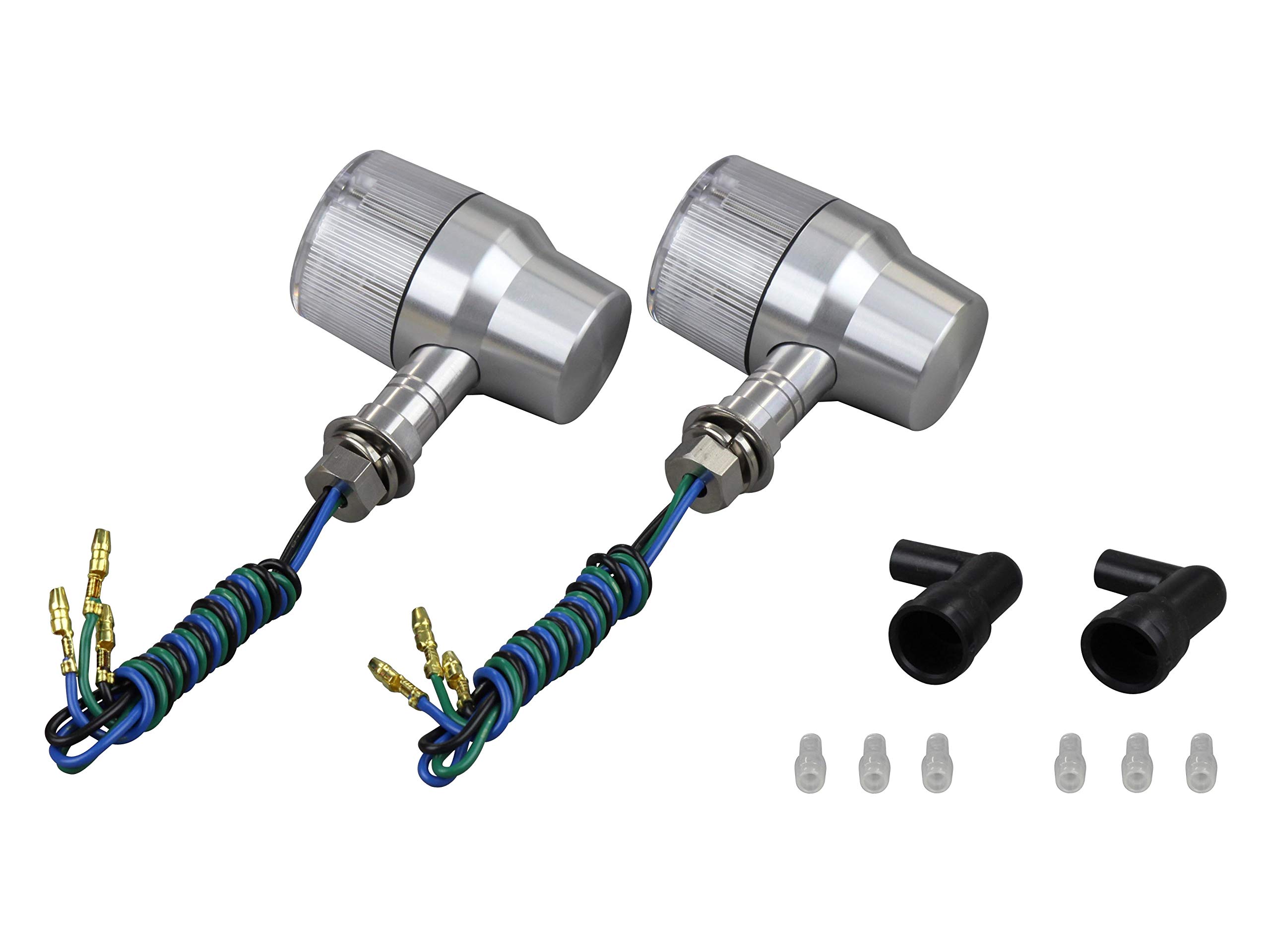 POSH FAITH 093533-23 Motorcycle Supplies, Turn Signals, Middle Machine Turn Signals, Superbike Type, Short short stay серебряный