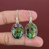 Kupfer Rubin Zoisit Ohrringe 925 Sterling Silber Ohrringe Unikat Stil Schmuck Handarbeit zierliche Ohrringe Natur Edelstein Ohrringe Geschenke für Frau