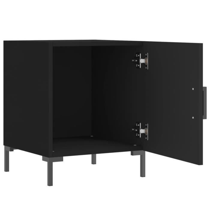 VidaXL Bedside Table Black 40x40x50 Cm Engineered Wood 827566