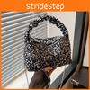 Stylish And Chic Korean Inspired Sequined Small Shoulder Bag For Women In Black And Silver