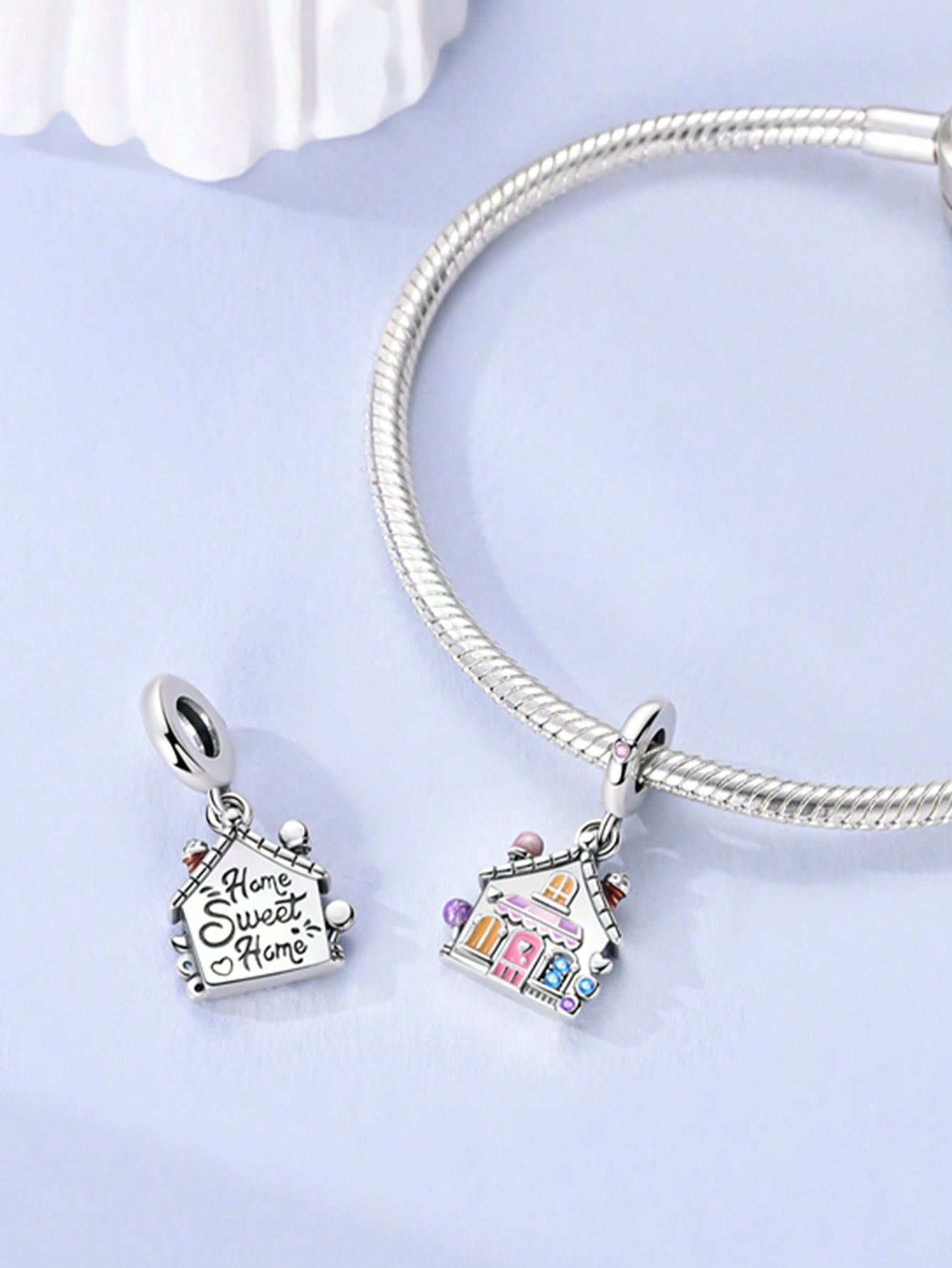Шармы Серебро Медные Цвета Конфетный Домик Любви Ангелы Бусины Шарм-подвеска Для Оригинального Браслета Для Женщин DIY Украшения Подарок Любви