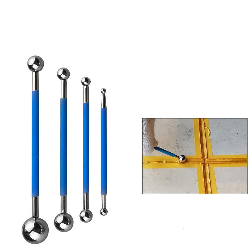 Steel 4pcs Double Pressed Ball Tile Grout Tool Repairing Stick Seam Construction