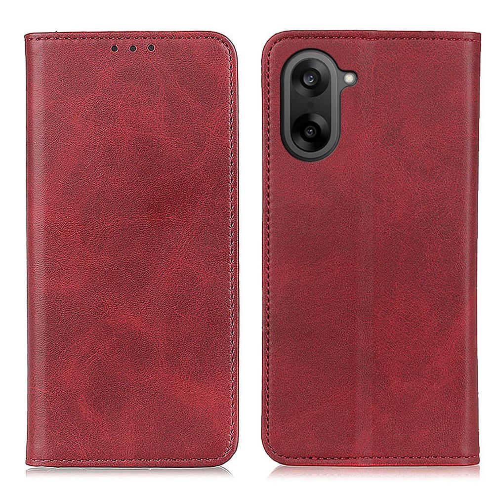 Red Split leather