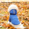 Winter Dog Jacket: Hooded Windproof Down Coat for Small Dogs