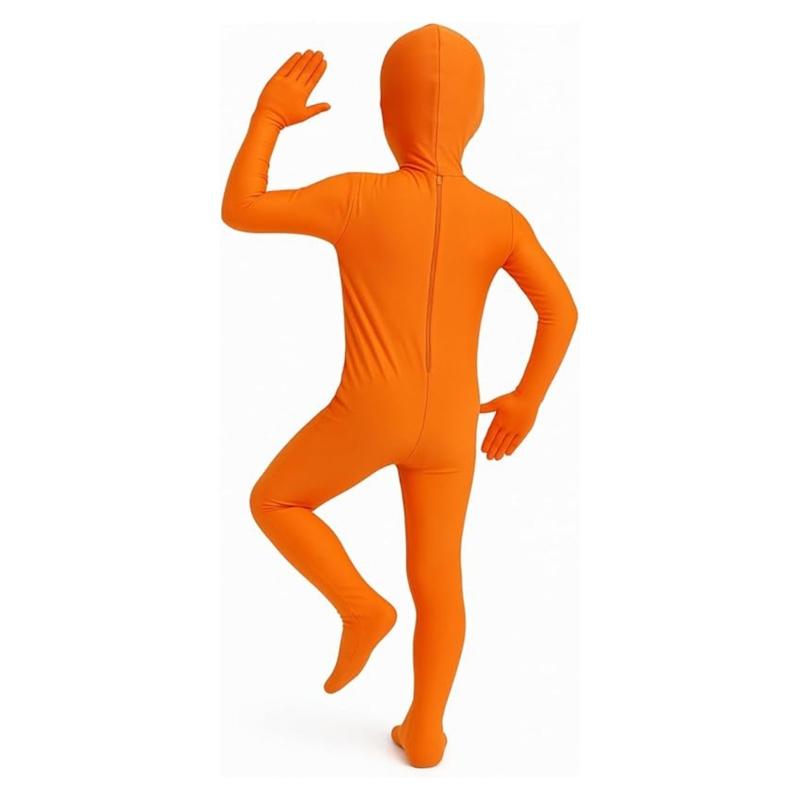 Stealthy Full Body Suit With Face Opening High Elasticity Spandex For Halloween Stage Performances Role Play Photography