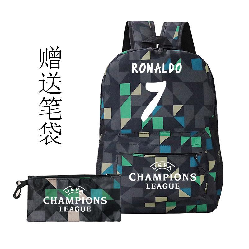 Football Printed Student Backpack Multifunctional Usb Interface Large Capacity Leisure Travel Backpack