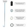 Battery Hold Down Bracket Holder Battery Hold Down Car Battery Fixing Bracket Universal Battery Crossbar with 25cm Bolt