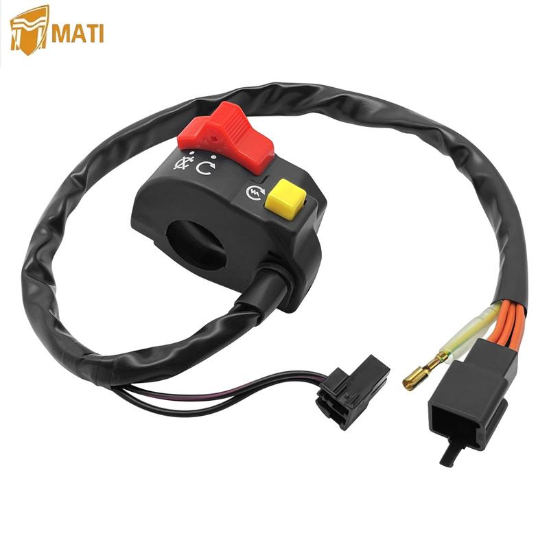 MATI Right Handlebar Switch Start Stop Kill Button for Suzuki DRZ400S DR-Z400S 2000-2009 37200-13E30 37200-13E31