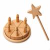 Wooden Birthday Cake Beech Wood Toy Unfinished for Young Children, Kids, Playroom,