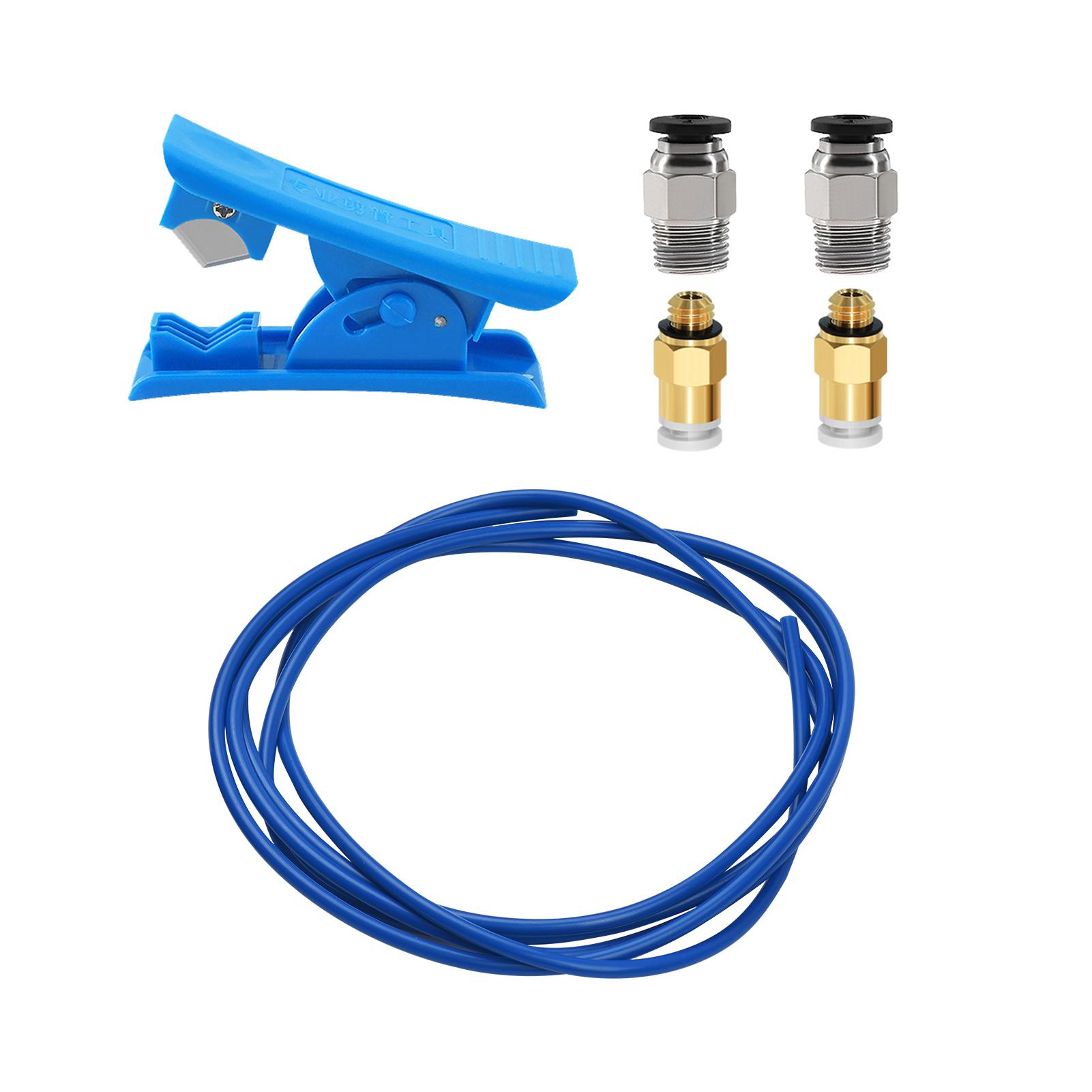 

Комплект для 3D-принтера Aibecy, шланг из ПТФЭ, 2 метра для нити 1,75 мм с резаком для труб из ПТФЭ, 2 шт. синий