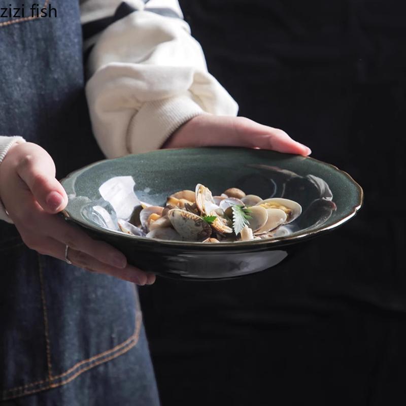 Schimbări în cuptor Farfurie din dantelă Farfurie adâncă din ceramică Farfurie cu supă Farfurii cu salată Farfuri pentru serviciu Farfurii pentru gătit Restaurant Vesela creativă