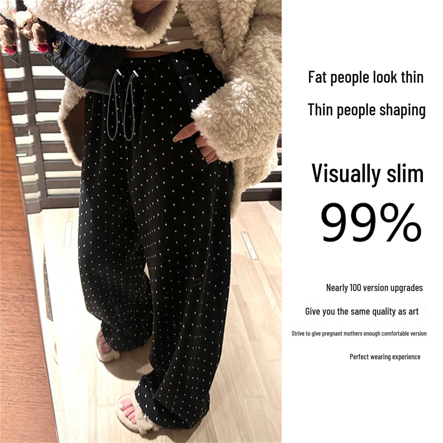 

Maternity Polka Dot Wide-Leg Pants, Spring/Autumn 2025 Collection - Non-Constricting Fit L