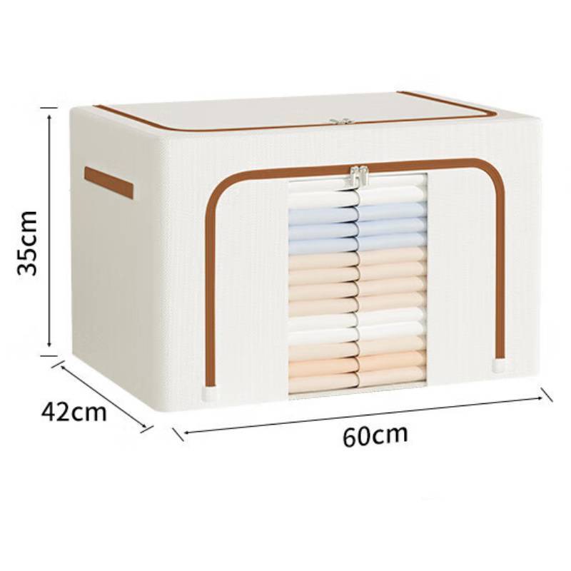 Foldable Fabric Organizer For Bedroom Storage With Clear Window And Large Capacity