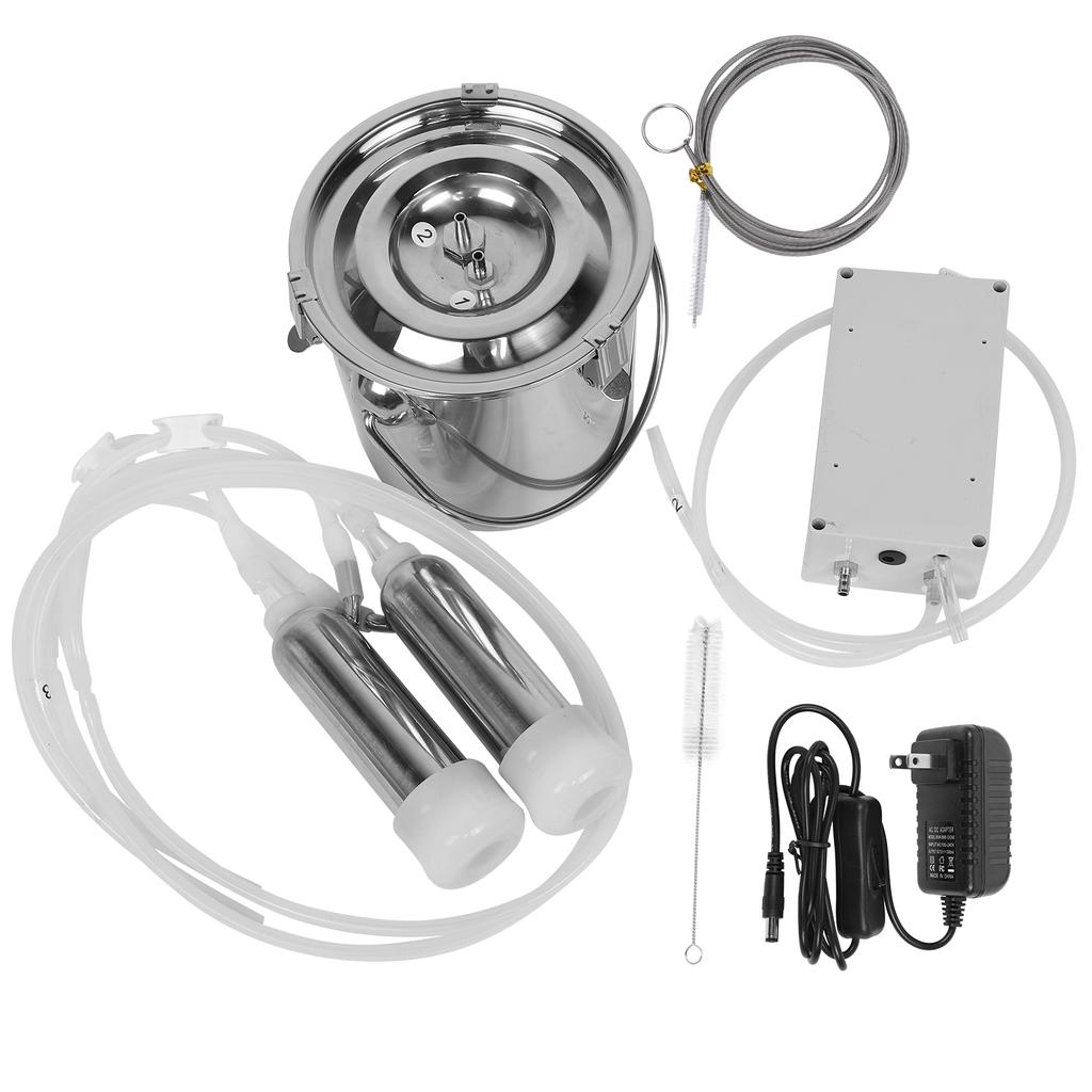 3L Elektrische Melkmaschine Tragbare Impuls-Kuhmelkvorrichtung Maschine 100?240VAU-Stecker