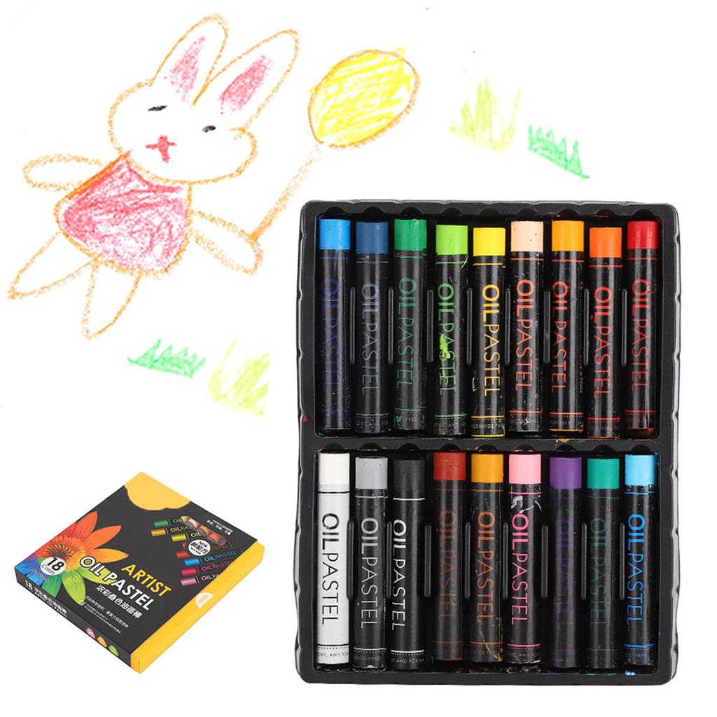 Oil Pastel 18 HeavyColor Graffiti Crayon Set Children Cartoon Painting Pastel Pencil