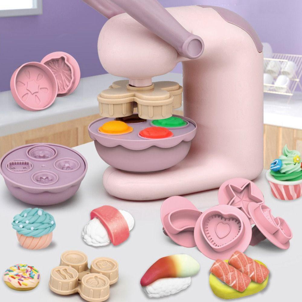 Mini Simulation Kitchen Ice Cream Machine Kitchen Toy Colourful Clay Pasta Machine Girls