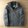 Autumn and Winter Fleece Lined Warm Hooded Jacket Men's Coat Waterproof Jacket Outdoor Hiking Hooded Windbreaker