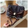 Neue Mode Polka Dot Schleife Spitze Große Kapazität Schultertasche für Damen Pendler Tote Handtasche