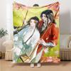 1Pc Heaven Official's Blessing Anime Print Blanket Soft Comfortable Polyester Throw Blanket Allseason Warm Coverlet Bedroom Office Outdoor Gothic Fant