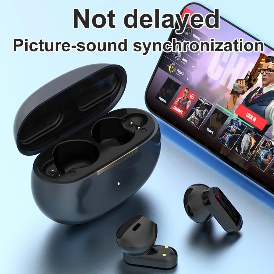 Kabellose Bluetooth 5.4 Kopfhörer HiFi Stereo Kopfhörer Geräuschunterdrückung Wasserdichte Headsets Mini Ohrstöpsel