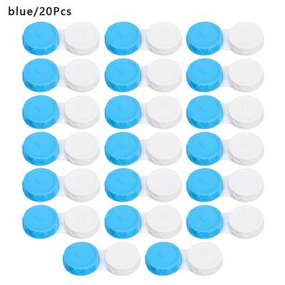 20 Pcs Kit Eye Glass Plastic Mini Soaking Box Contact Lens Case Candy Color Travel Glasses Holder