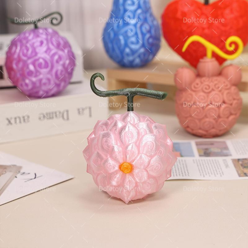 6 Styles Devil Fruit Anime Figure Toys 3D Printed Gum-Gum Fruit Model Collection Flame-Flame Cursed Fruits Ornaments Hobby Toys