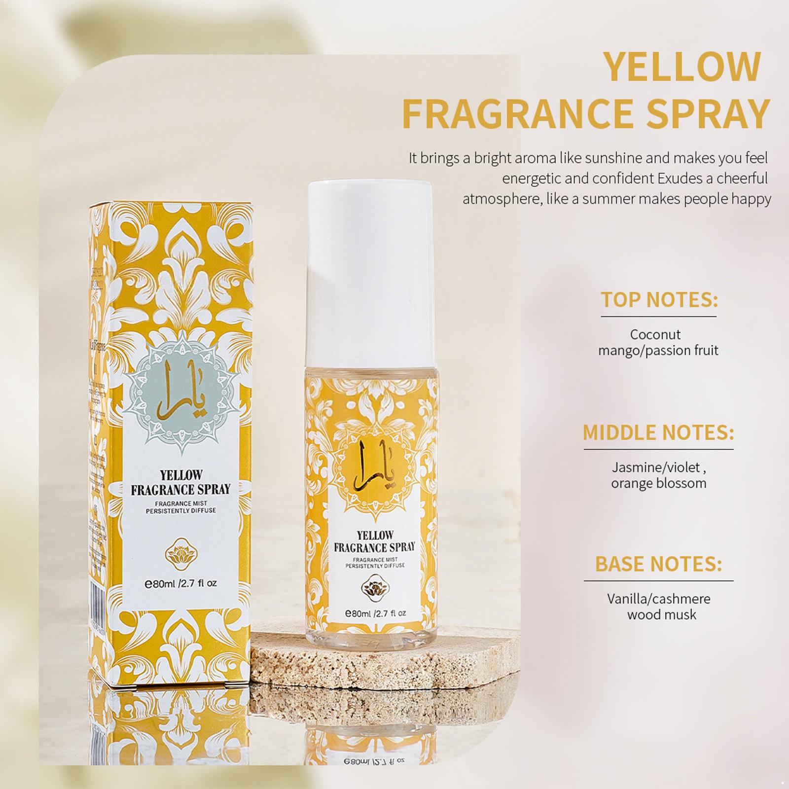 Спрей с ароматом без спирта духи в арабском стиле для женщин и мужчин стойкий аромат для свиданий работы вечеринок и праздничного отпуска подарок One Size жёлтый 1339₽