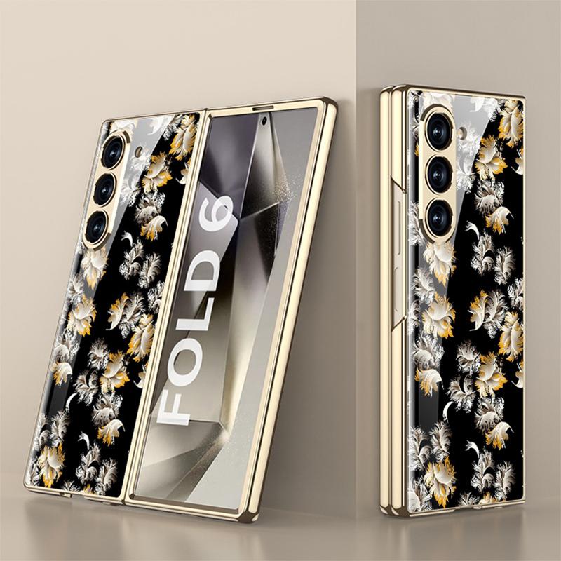 Nou pentru Samsung Galaxy Zfold6 5g Husă Telefon Pictură Creativă Hd Sticlă Securizată Lux Ușor Orificiu de Precizie Husă Protecție la Cădere