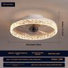 Nordic Silent Luxury Ceiling Fan Light for Bedroom/Restaurant, 110V, Invisible Blades, Frequency Conversion.