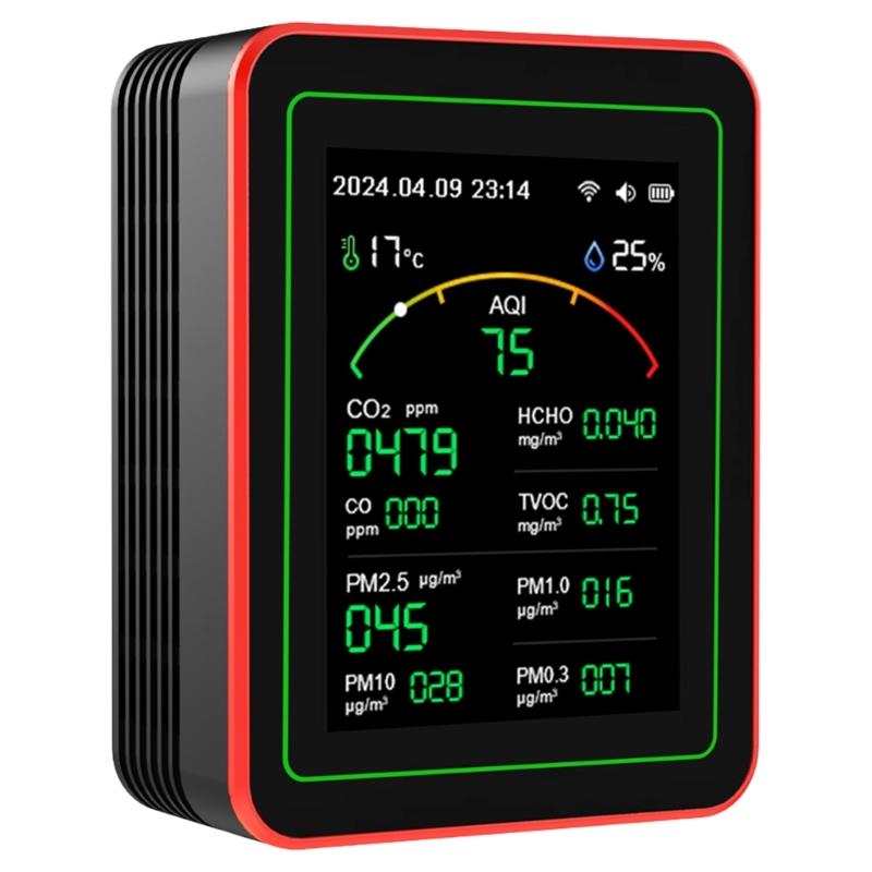 

Air Quality Pollution Meter Air Quality Detectors Formaldehyde TVOC Temperature Meter Accurate Tester