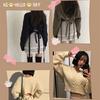 Playful and Sexy Waist Lace-up V-neck Long-sleeved Sweater, Temperament, Personality, Careful Machine, Ladies Loose Casual Short Sweater