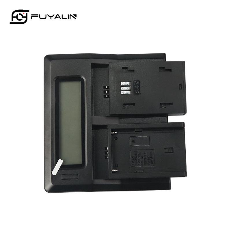 FUYALIN Dual Camera Charger for NP-F770 F750 F550 F960 Batteries
