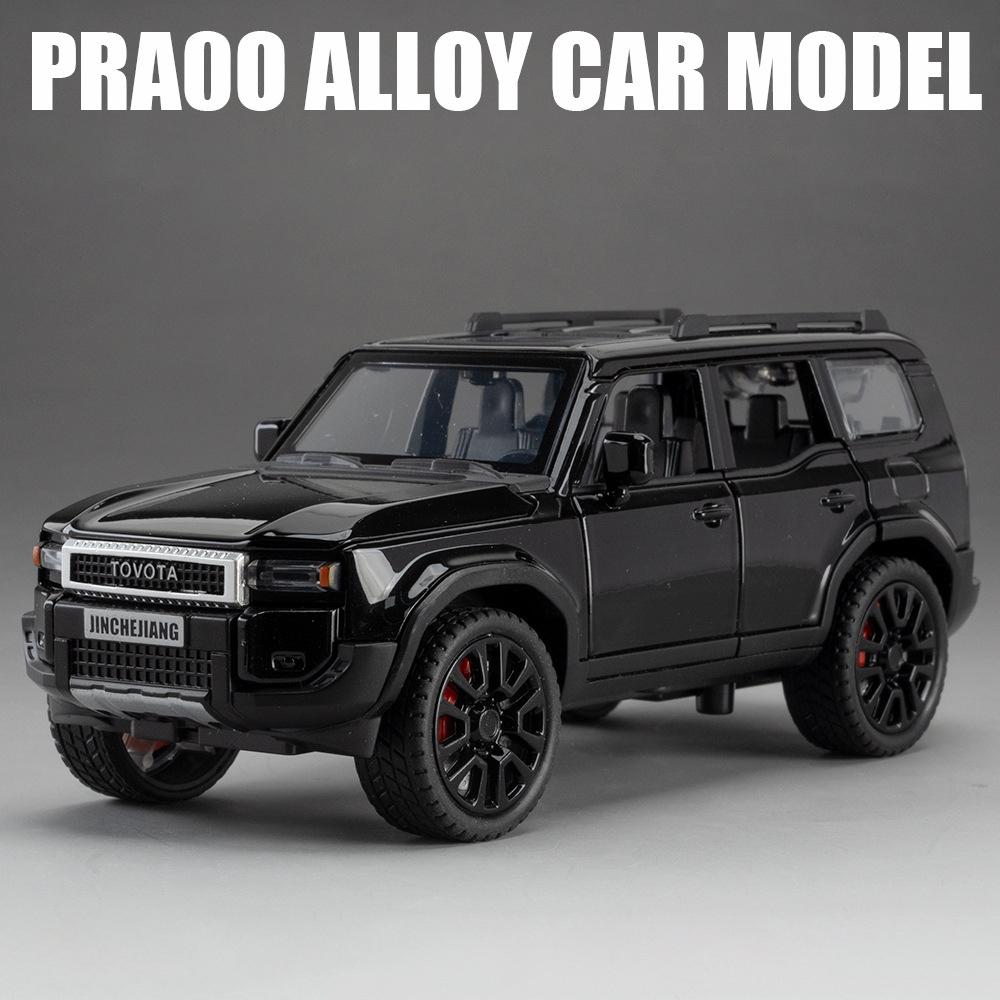 

1:32 Toyota Land Cruiser Prado SUV 2024 Alloy Model Car Toy Diecasts Metal Casting Sound and Light Car Toys For Children Vehicle чорний