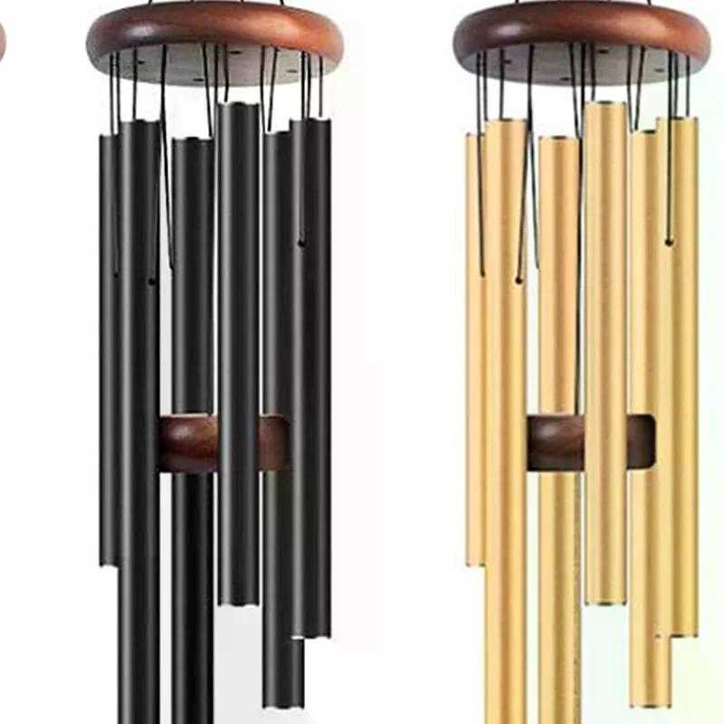 [PL]Classic 26 Inch Aluminum Pipe Wind Chimes With Wooden Hanging Tag Farmhouses Terraces Gardens Balcony Corridor Decoration