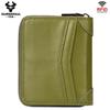 Humerpaul Ladies Wallet First Layer Cowhide Wallet Coin Purse RIFID Anti-theft Brush Organ Wallet Zipper Opening