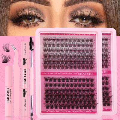 Hustá sada prodlužování řas C Song Single Cluster 10-18 mm Stočené Segmentované řasy pro DIY
