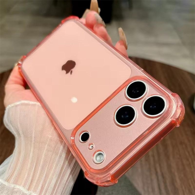 Shockproof Neon Soft TPU Clear Case For iPhone 17 Air 16 15 14 13 12 11 Pro Max Plus Camera Protection Silicone Cover