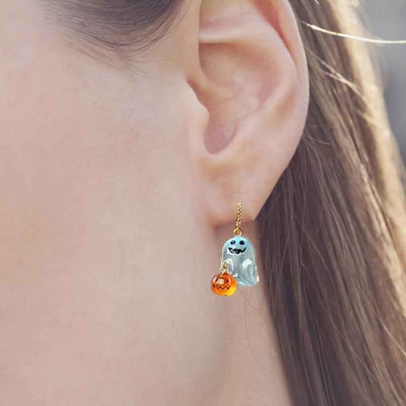 Fashionable Glowing In Dark Specters Earrings Unique Fashion Jewelry Accessory for Trendy Women Ladies Night Event