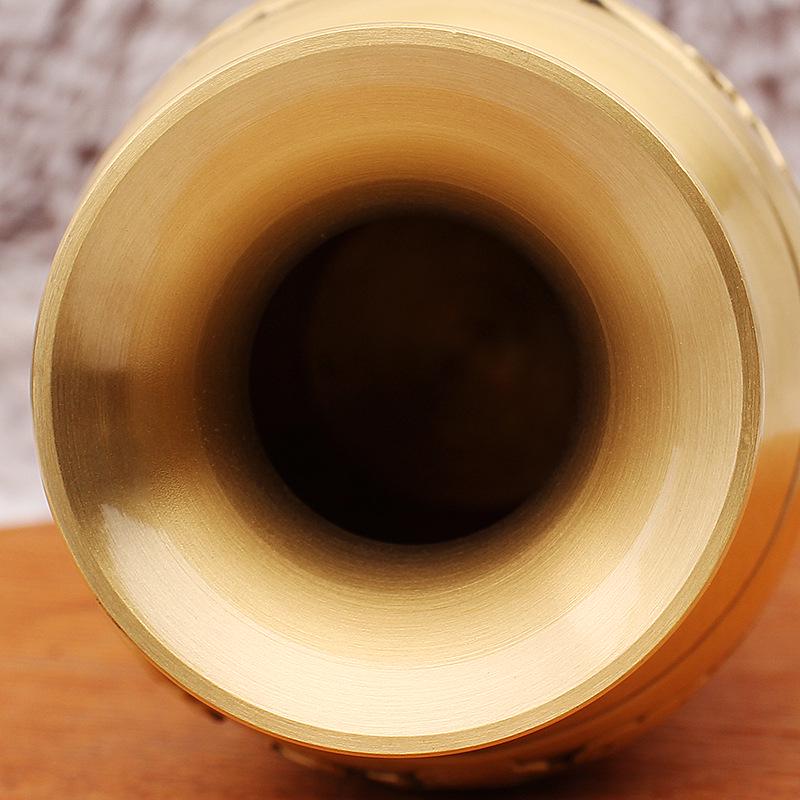 Brass Dragon and Phoenix Vases: Auspicious Home Decor Pair for Living Room, TV Cabinet, or Shop